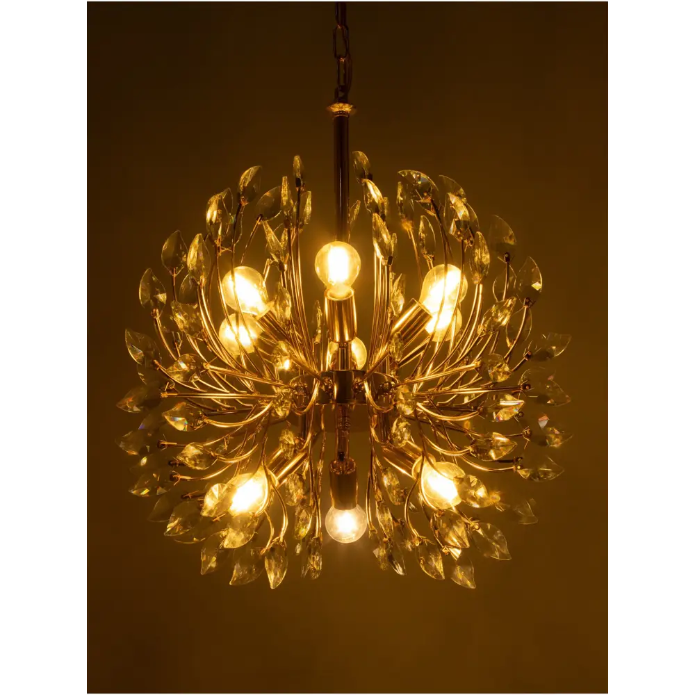 Фото 4 Люстра подвесная Bayerlux Сима-ленд 10386113 9 ламп 3 м² цвет золотой