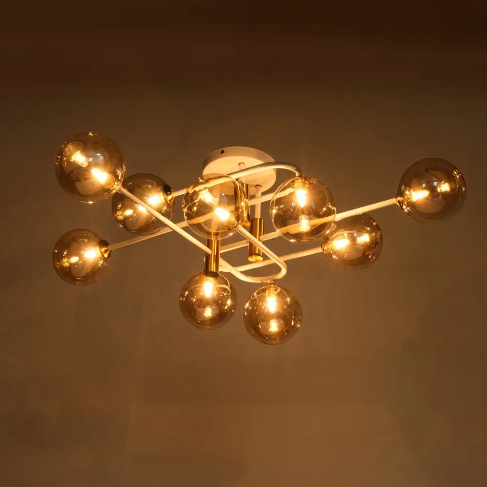 Фото 3 Люстра на штанге Bayerlux Сима-ленд 10386025 9 ламп 3 м² цвет белый Фото 3 Люстра на штанге Bayerlux Сима-ленд 10386025 9 ламп 3 м² цвет белый