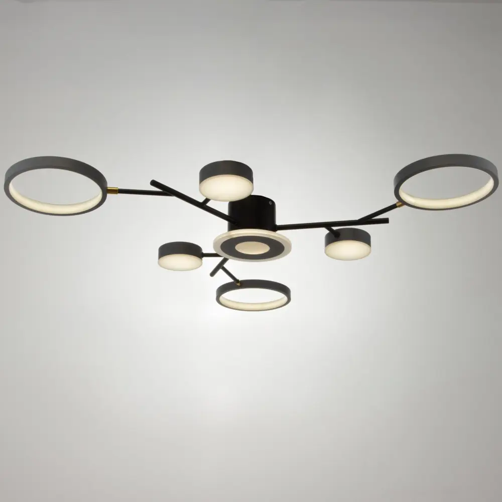 Фото 2 Люстра потолочная светодиодная Bayerlux 7153732 с пультом управления 3 м² регулируемый белый свет цвет разноцветный Фото 2 Люстра потолочная светодиодная Bayerlux 7153732 с пультом управления 3 м² регулируемый белый свет цвет разноцветный