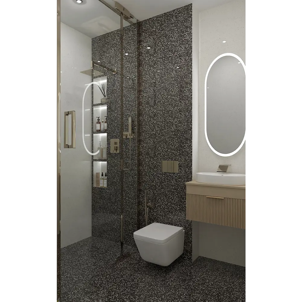 Фото 3 Керамогранит Sal sapiente Terrazzo TRP 6609 60x60см цвет черный с белыми точками Фото 3 Керамогранит Sal sapiente Terrazzo TRP 6609 60x60см цвет черный с белыми точками