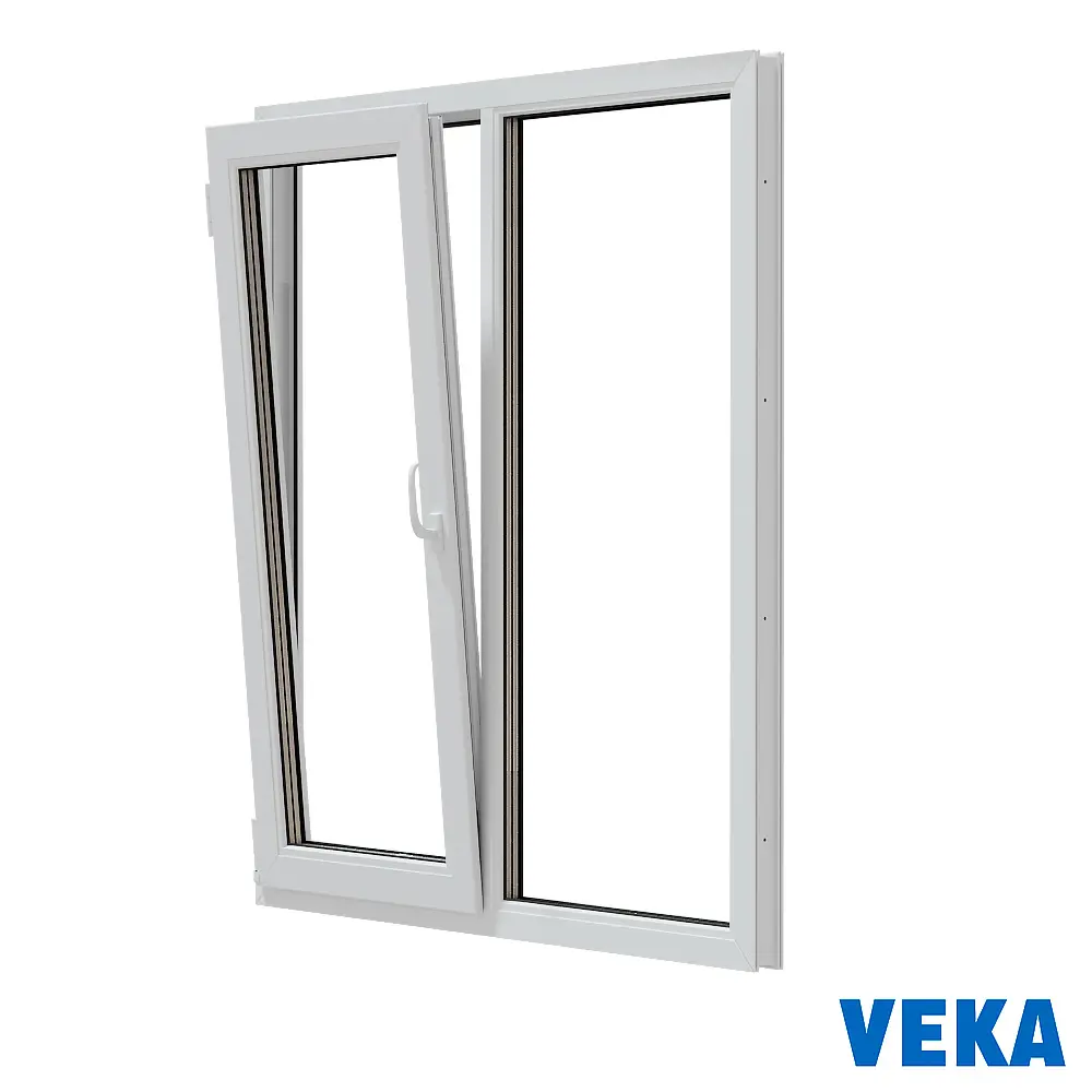 Фото 4 Окно пластиковое ПВХ Veka WHS 1200x1200мм (ВxШ) двухстворчатое поворотно-откидное левое/глухое правое однокамерный стеклопакет цвет белый Фото 4 Окно пластиковое ПВХ Veka WHS 1200x1200мм (ВxШ) двухстворчатое поворотно-откидное левое/глухое правое однокамерный стеклопакет цвет белый