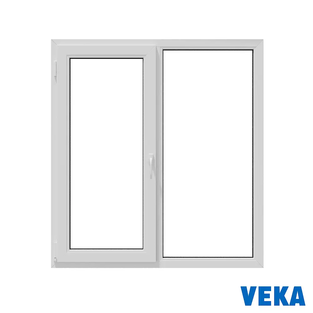 Фото 2 Окно пластиковое ПВХ Veka WHS 1300x1000мм (ВxШ) двухстворчатое поворотно-откидное левое/глухое правое однокамерный стеклопакет цвет белый Фото 2 Окно пластиковое ПВХ Veka WHS 1300x1000мм (ВxШ) двухстворчатое поворотно-откидное левое/глухое правое однокамерный стеклопакет цвет белый