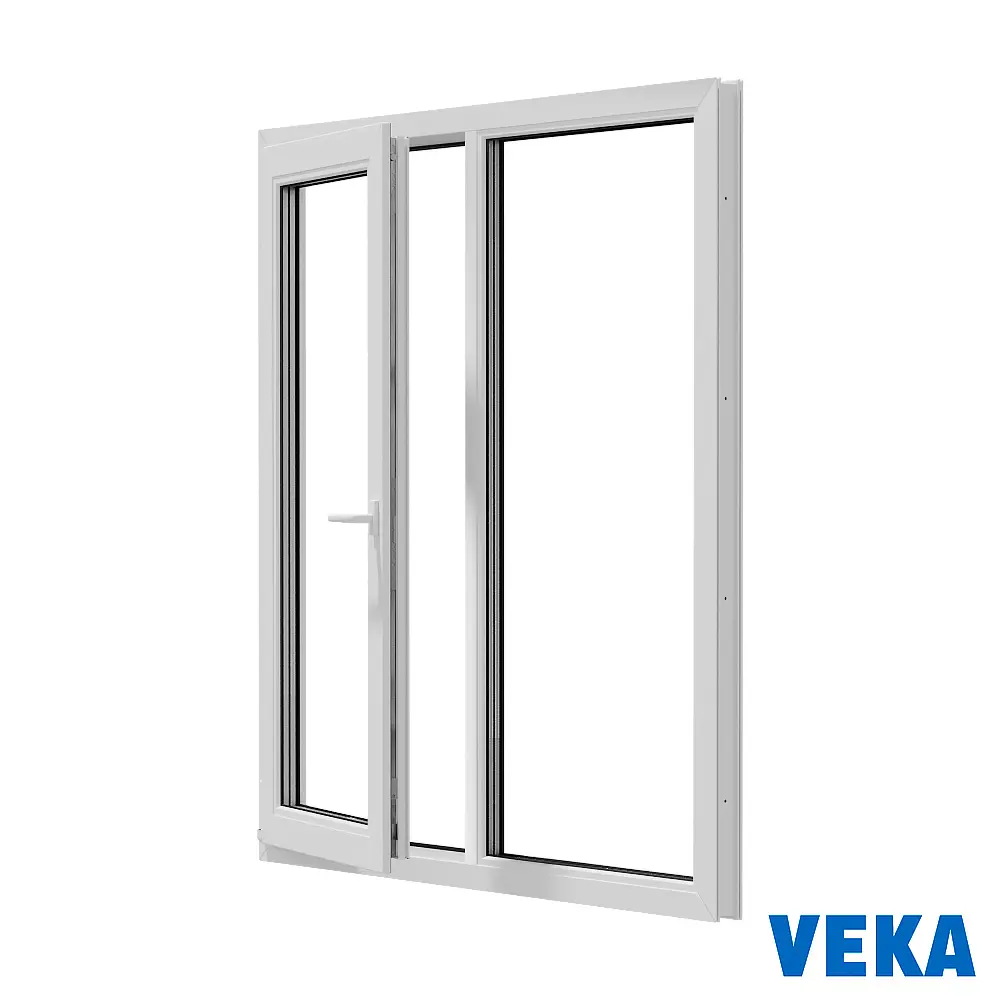 Фото 3 Окно пластиковое ПВХ Veka WHS 1300x1100мм (ВxШ) двухстворчатое поворотно-откидное левое/глухое правое однокамерный стеклопакет цвет белый Фото 3 Окно пластиковое ПВХ Veka WHS 1300x1100мм (ВxШ) двухстворчатое поворотно-откидное левое/глухое правое однокамерный стеклопакет цвет белый