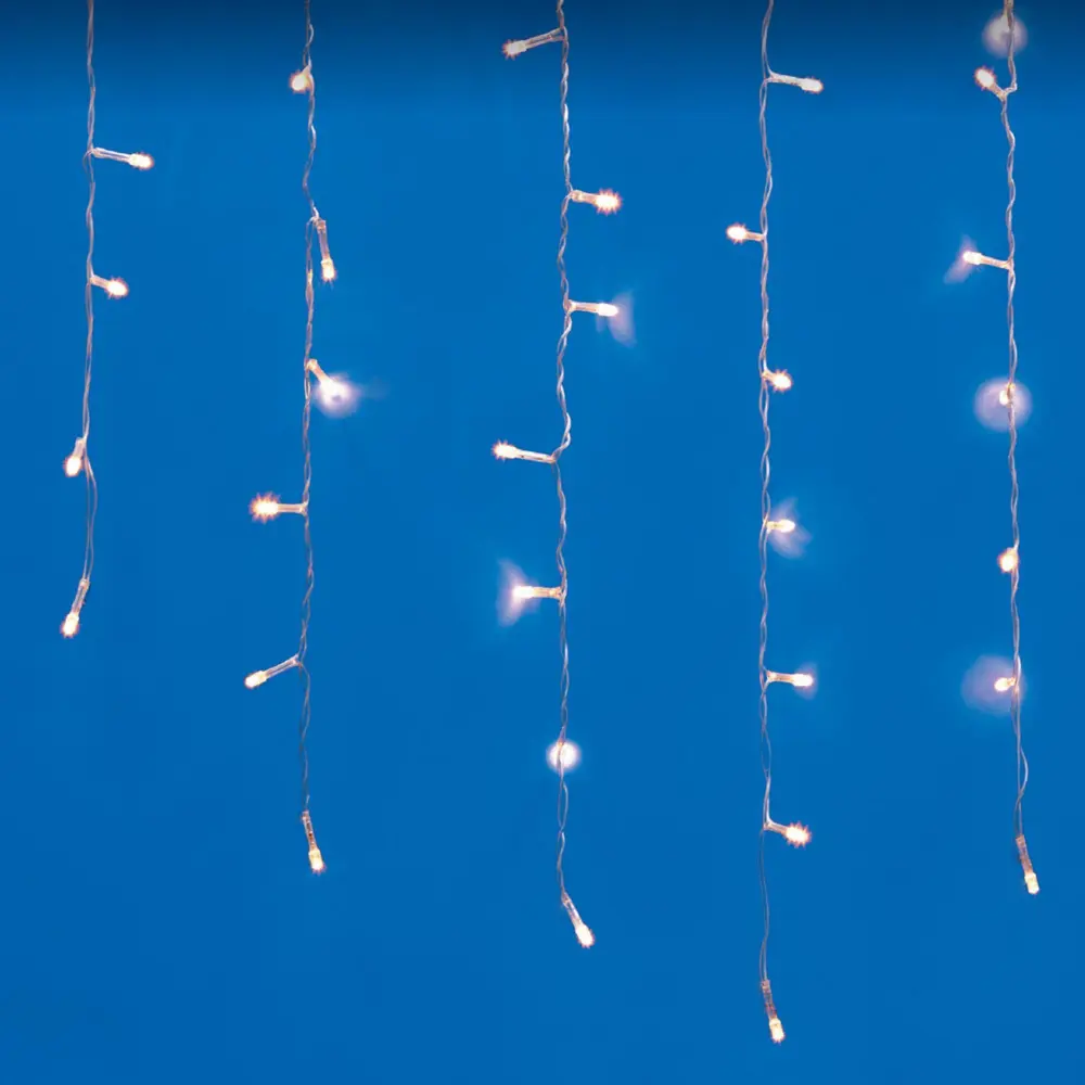 Фото Электрогирлянда светодиодная бахрома 10x0.7 м 480 ламп холодный белый свет Фото Электрогирлянда светодиодная бахрома 10x0.7 м 480 ламп холодный белый свет