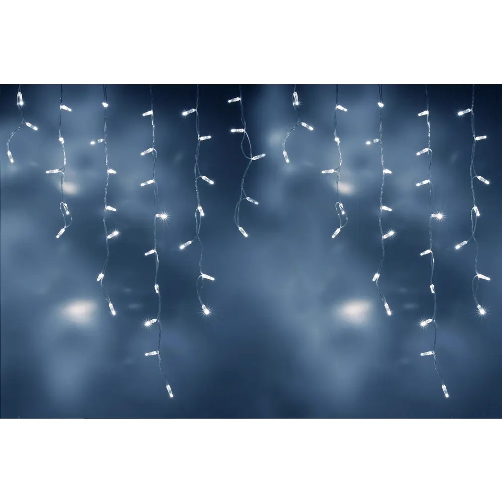 Фото Электрогирлянда светодиодная бахрома 20x0.7 м 400 ламп холодный белый свет Фото Электрогирлянда светодиодная бахрома 20x0.7 м 400 ламп холодный белый свет