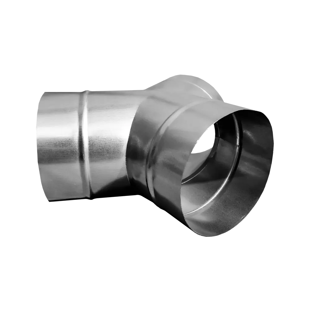 Фото Тройник Шамрай T115zig D115 мм оцинкованная сталь Фото Тройник Шамрай T115zig D115 мм оцинкованная сталь