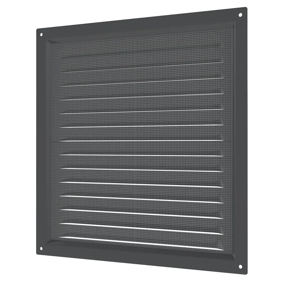 Фото 3 Решетка вентиляционная с сеткой Era МЭ 250x250 мм окрашенная сталь цвет серый Фото 3 Решетка вентиляционная с сеткой Era МЭ 250x250 мм окрашенная сталь цвет серый