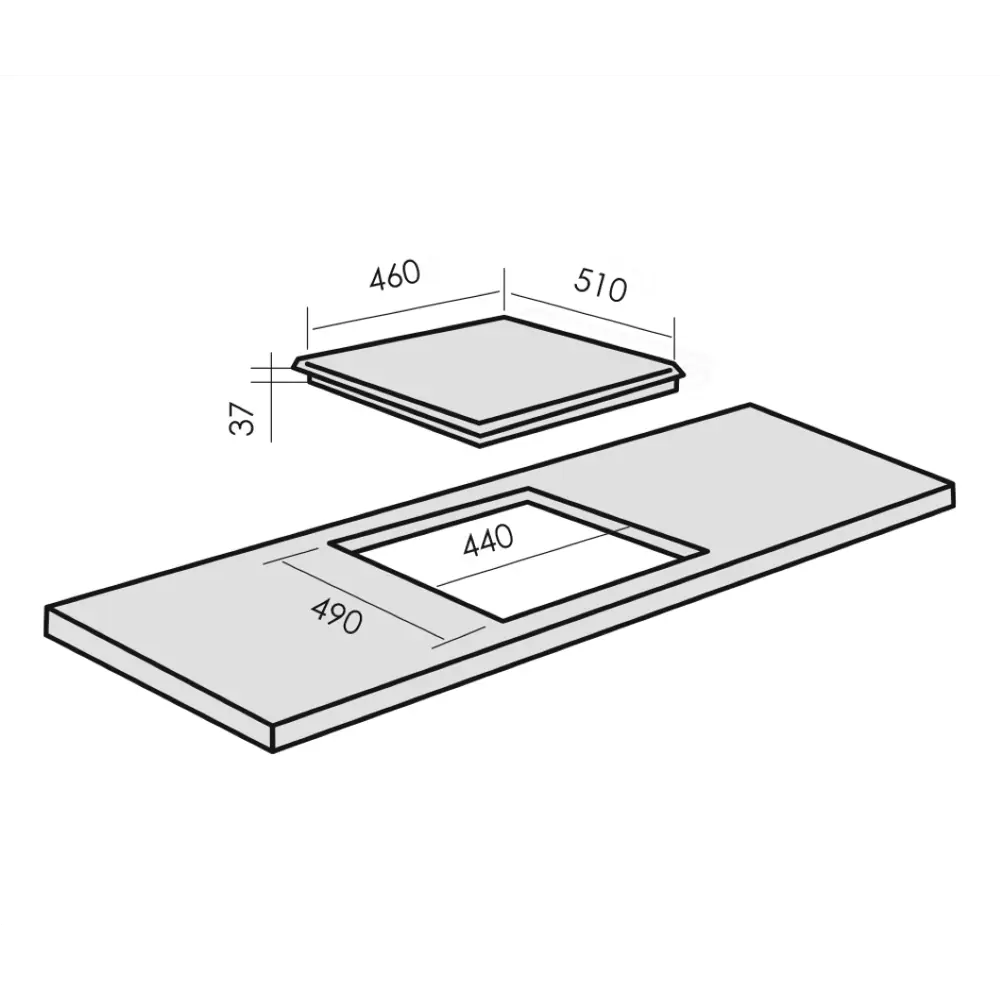 Фото 5 Газовая варочная панель Lauf 45 см 3 конфорки цвет Серый / серебристый Фото 5 Газовая варочная панель Lauf 45 см 3 конфорки цвет Серый / серебристый