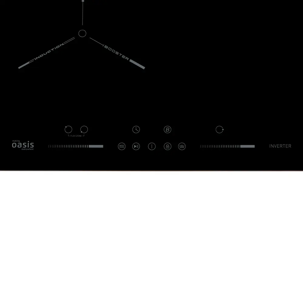 Фото 3 Индукционная варочная панель Making oasis everywhere P-EBG 45 см 3 конфорки цвет черный Фото 3 Индукционная варочная панель Making oasis everywhere P-EBG 45 см 3 конфорки цвет черный