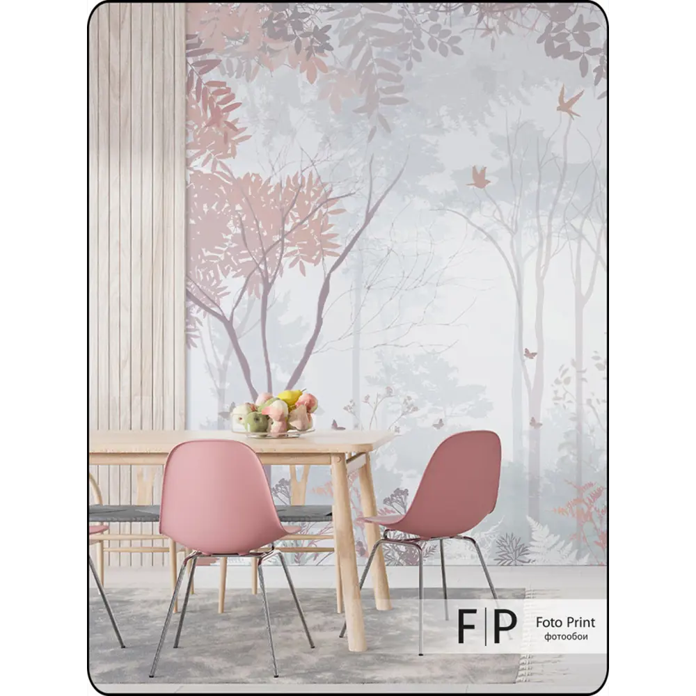 Фото 3 Фотообои Foto Print Туманное утро в лесу 02-209-А-2-2.7, 270x200 см