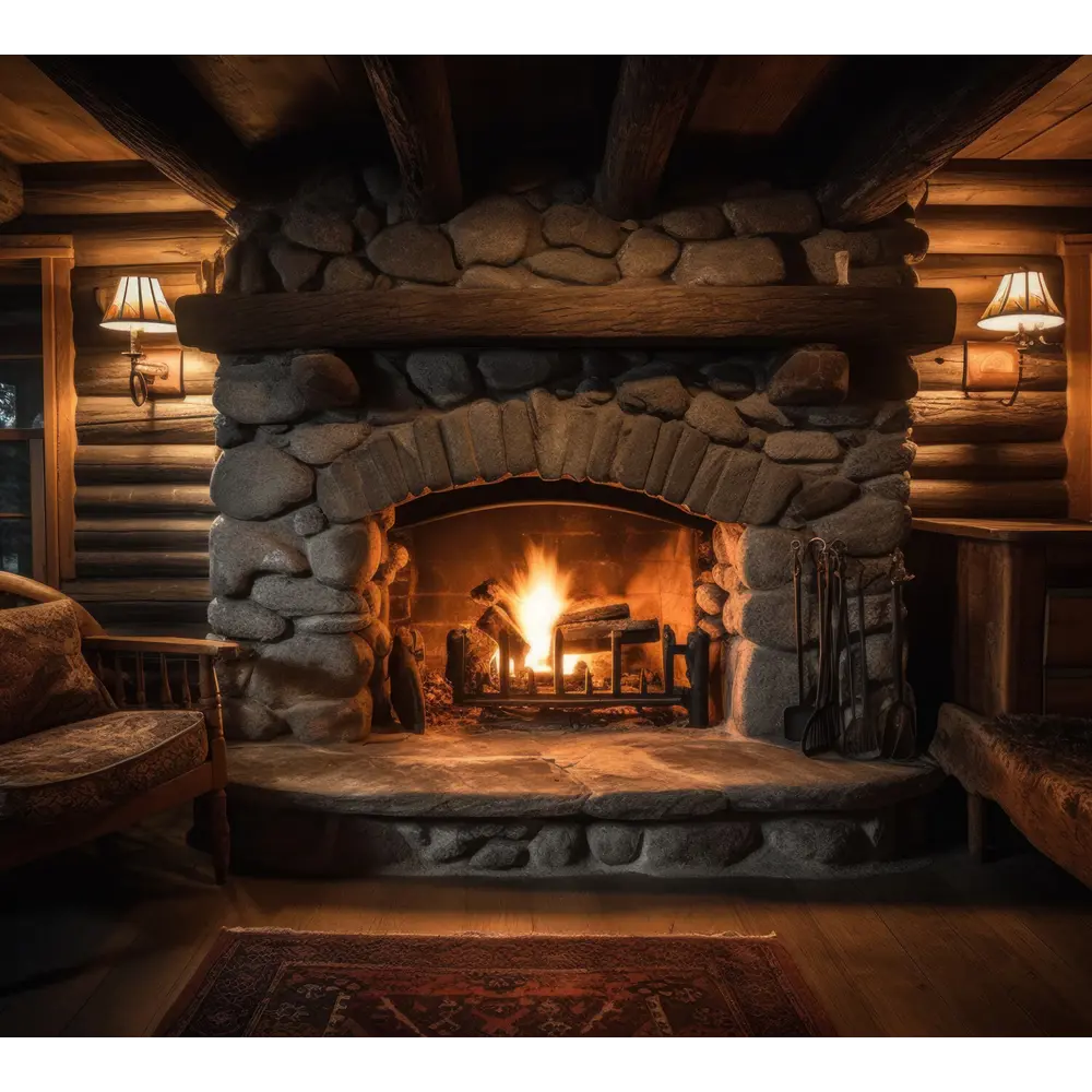 Фото 4 Фотообои флизелиновые Foto Print Комната с камином 03-210-А-3-2.7, 300x270 см