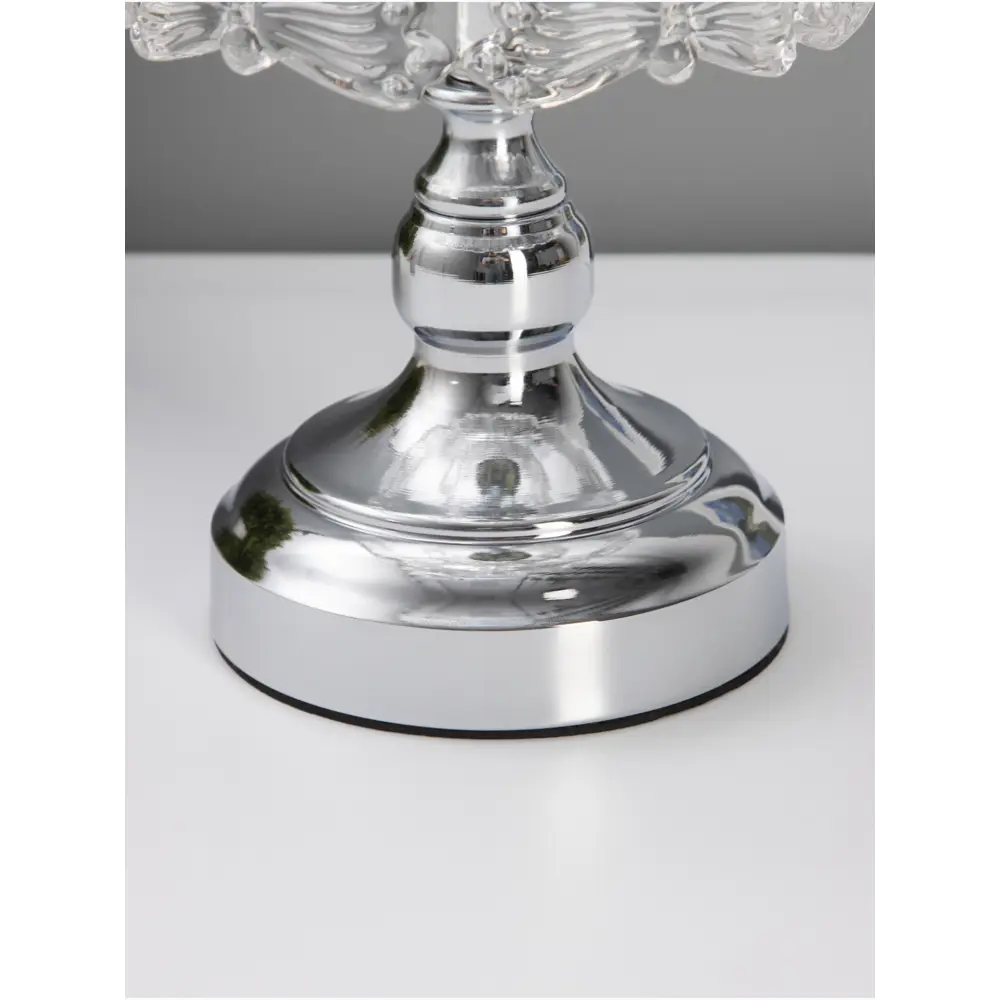 Фото 4 Настольная лампа прикроватная Risalux 10840647 Бабочки 10Вт цвет хром Фото 4 Настольная лампа прикроватная Risalux 10840647 Бабочки 10Вт цвет хром