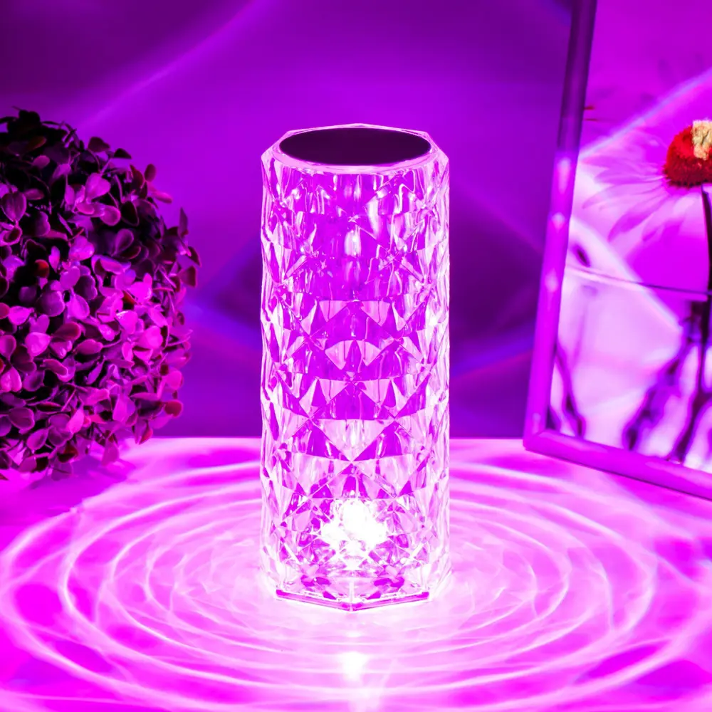 Фото 17 Настольная лампа прикроватная Risalux с ПДУ Призма регулируемый свет RGB АКБ цвет бежевый