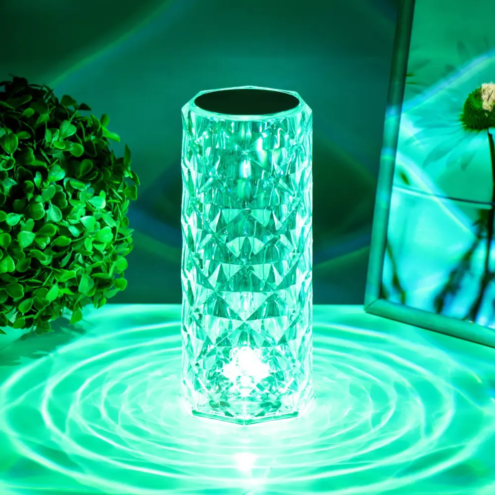 Фото 10 Настольная лампа прикроватная Risalux с ПДУ Призма регулируемый свет RGB АКБ цвет бежевый