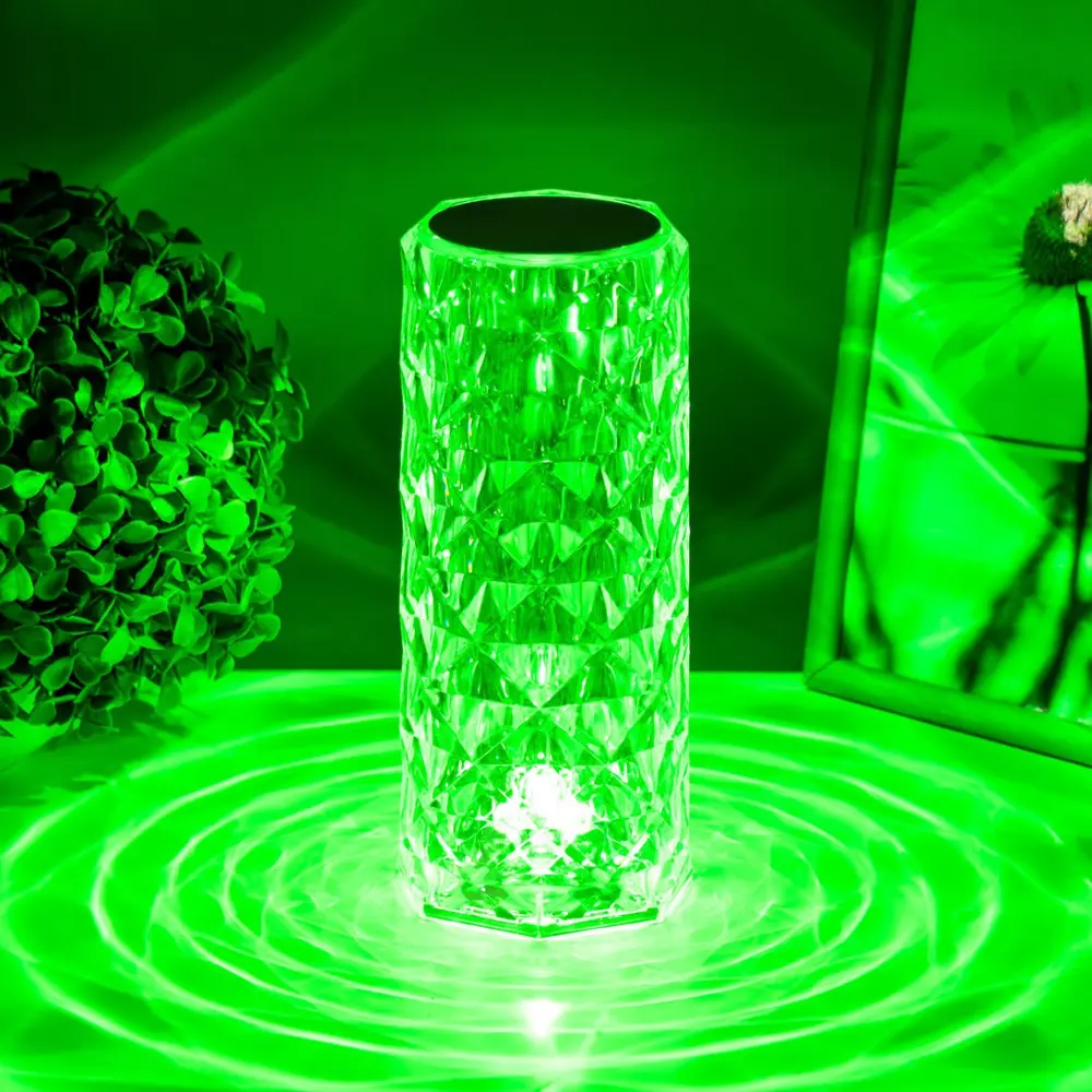 Фото 8 Настольная лампа прикроватная Risalux с ПДУ Призма регулируемый свет RGB АКБ цвет бежевый