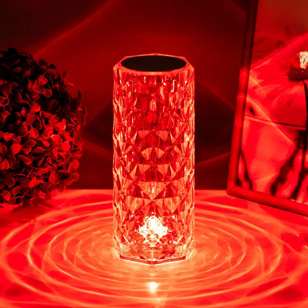 Фото 3 Настольная лампа прикроватная Risalux с ПДУ Призма регулируемый свет RGB АКБ цвет бежевый