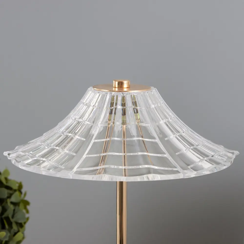 Фото 6 Настольная лампа прикроватная Risalux сенсорная Джемма 10Вт АКБ цвет золото