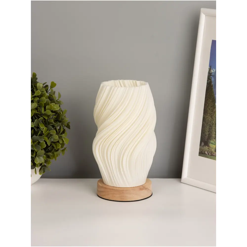 Фото Настольная лампа прикроватная Risalux 10777138 Эстетика 3Вт USB диммер цвет бежевый