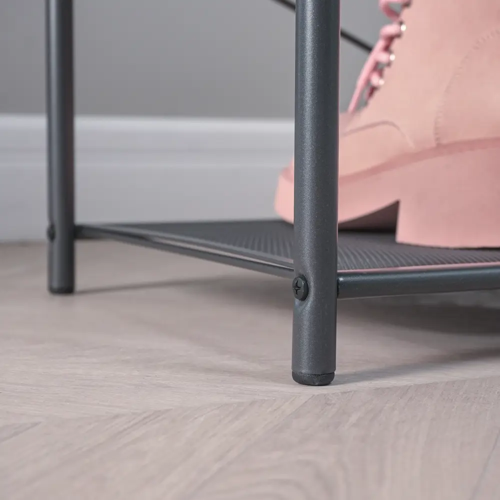 Фото 4 Подставка для обуви Зми 45x50x30 см 2 полки металл цвет графит Фото 4 Подставка для обуви Зми 45x50x30 см 2 полки металл цвет графит