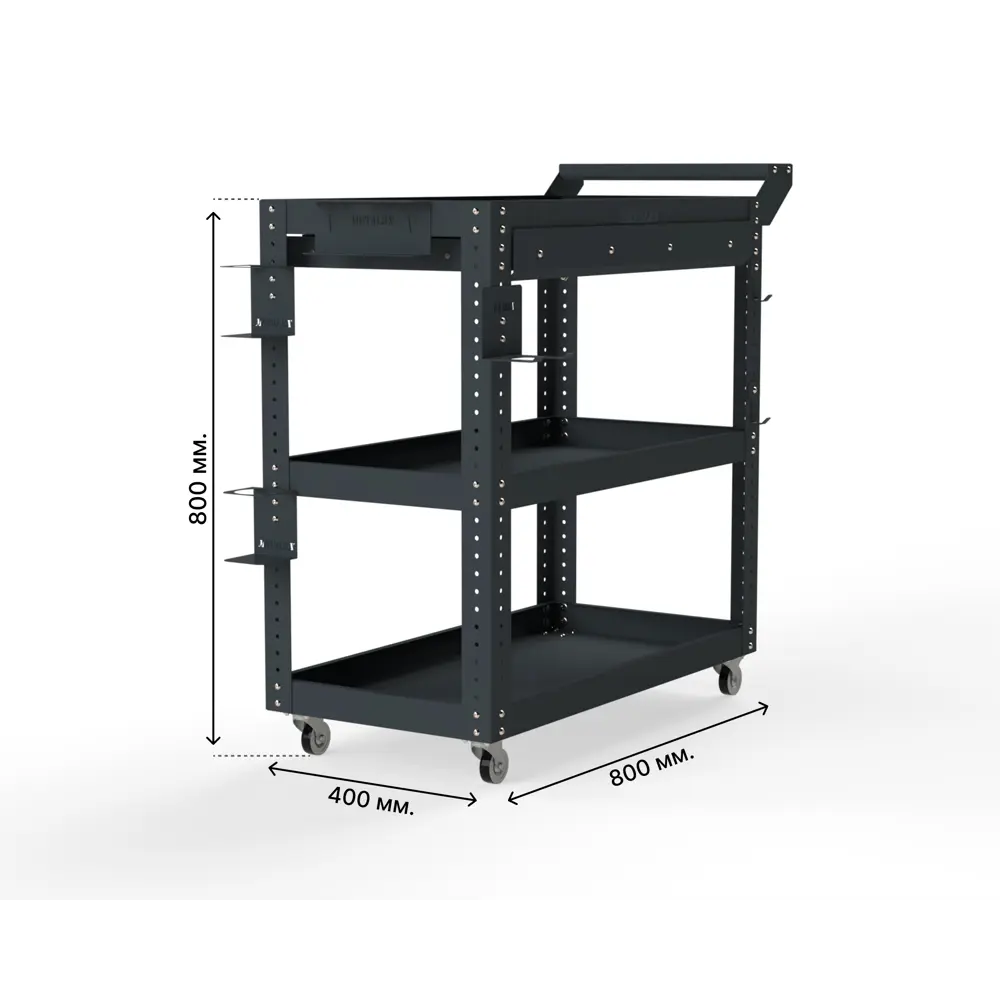 Фото 3 Тележка инструментальная Metalex 118627 Тип 1А 800х450х800 мм Фото 3 Тележка инструментальная Metalex 118627 Тип 1А 800х450х800 мм