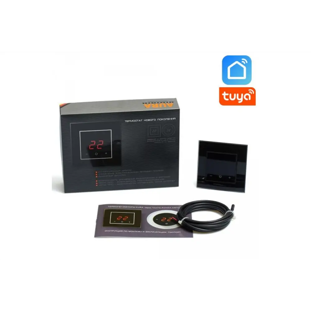 Фото 2 Терморегулятор для теплого пола Aura ORTO WiFi 9005 Black Classic электронный цвет классический черный Фото 2 Терморегулятор для теплого пола Aura ORTO WiFi 9005 Black Classic электронный цвет классический черный