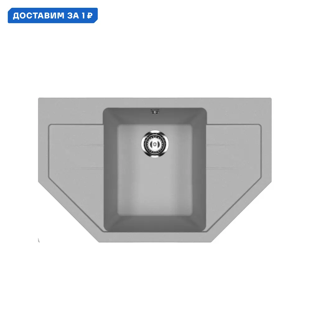 Фото Врезная мойка Ulgran U-609 49x79x20 см искусственный камень цвет графит