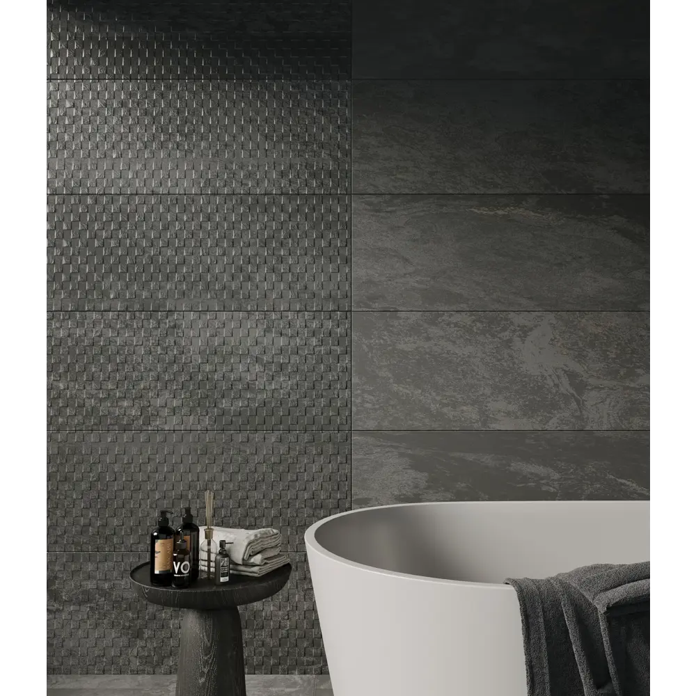 Фото 4 Керамическая плитка Eurotile Image 618 32.5x100см цвет черный Фото 4 Керамическая плитка Eurotile Image 618 32.5x100см цвет черный
