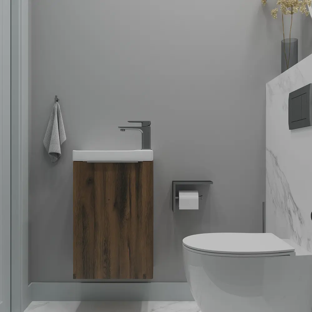 Фото 2 Тумба под раковину Зов Монови Слим MS40AT 41см цвет аттик