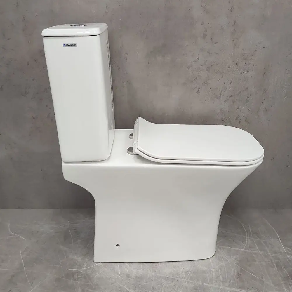 Фото 4 Унитаз-компакт Bloomix Elegant 1215 безободковый цвет белый Фото 4 Унитаз-компакт Bloomix Elegant 1215 безободковый цвет белый