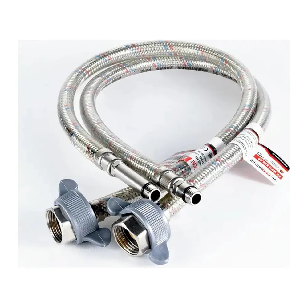 Фото 3 Гибкая подводка для воды Profactor 1/2"xM10 гайка-штуцер 100 см 2 шт Фото 3 Гибкая подводка для воды Profactor 1/2"xM10 гайка-штуцер 100 см 2 шт