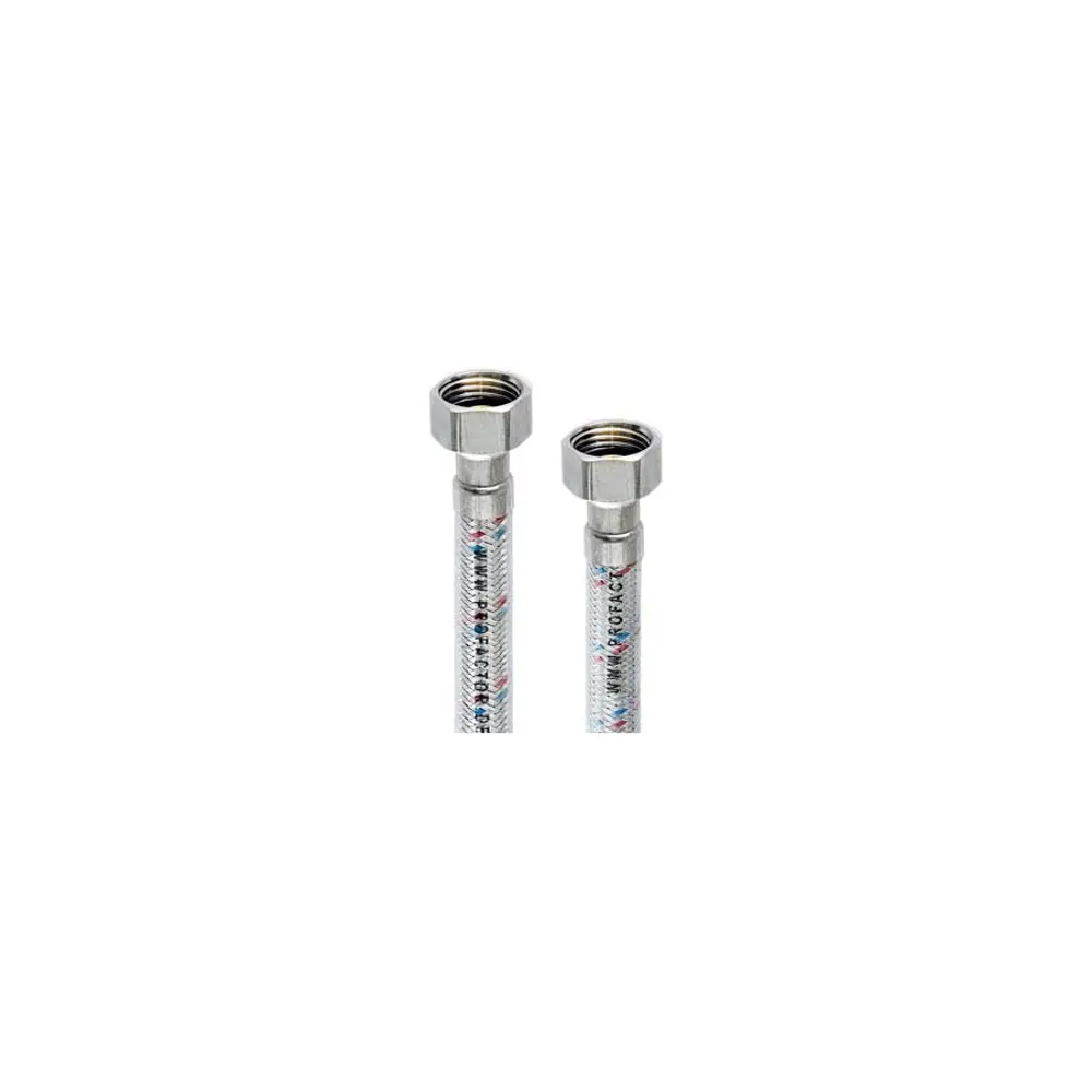 Фото 2 Гибкая подводка для воды Profactor Luxe 1/2"x1/2" гайка-гайка 120 см 1 шт Фото 2 Гибкая подводка для воды Profactor Luxe 1/2"x1/2" гайка-гайка 120 см 1 шт
