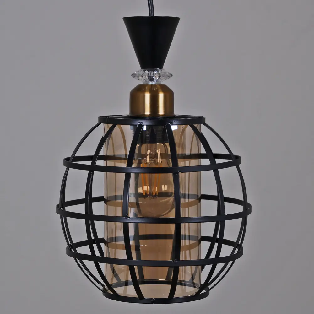 Фото 2 Светильник подвесной Reluce bk Rlc_01002-0.9-03_bk 3 лампы 18 м² цвет коричневый/черный Фото 2 Светильник подвесной Reluce bk Rlc_01002-0.9-03_bk 3 лампы 18 м² цвет коричневый/черный