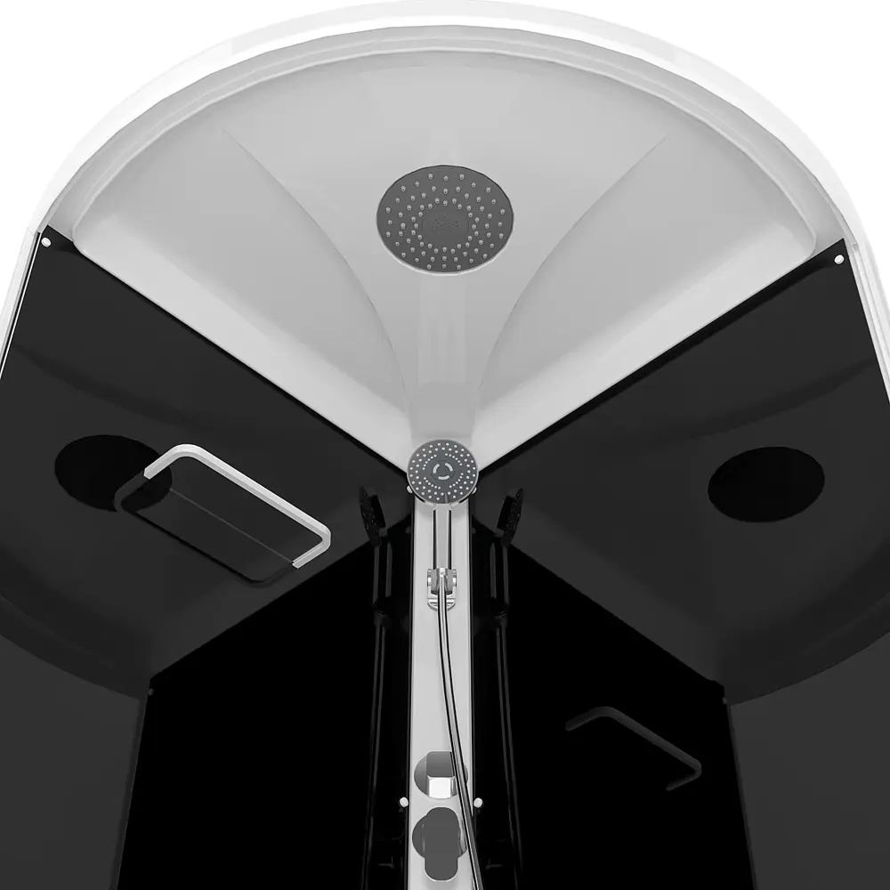 Фото 2 Душевая кабина Domani-Spa Simple 110 100x100x218 низкий поддон, черные стенки, тонированное стекло Фото 2 Душевая кабина Domani-Spa Simple 110 100x100x218 низкий поддон, черные стенки, тонированное стекло