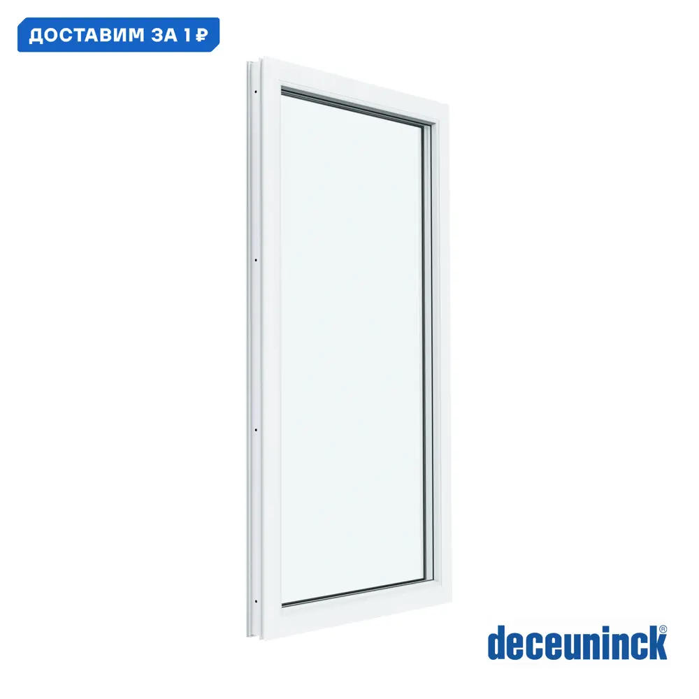 Фото Пластиковое окно ПВХ Deceuninck Форвард глухое 1100x700мм однокамерный стеклопакет цвет белый