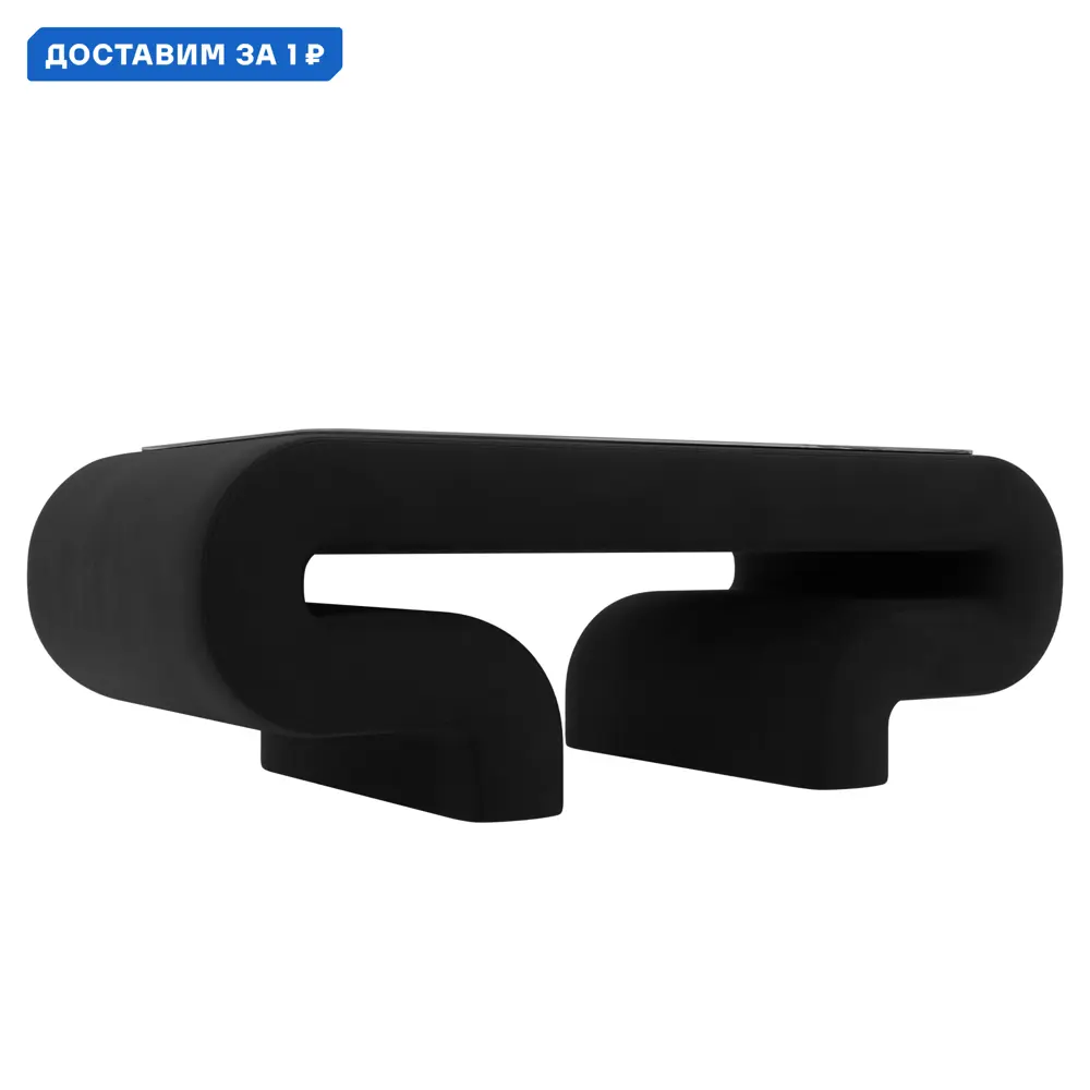 Фото Стол Волна Лига диванов 115758 146x54x64 см микровельвет цвет черный