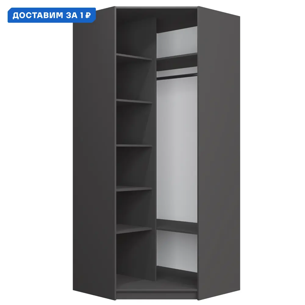 Фото Гардеробная Мебельная компания е1 500134 95x220x95 см цвет серый Фото Гардеробная Мебельная компания е1 500134 95x220x95 см цвет серый