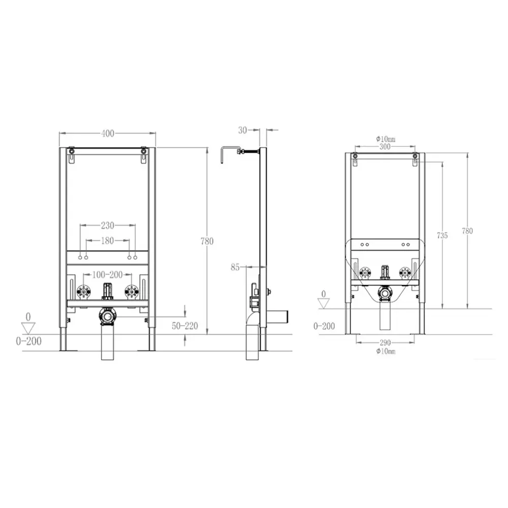 Фото 2 Инсталляция для унитаза WONZON & WOGHAND Ww-ti823a