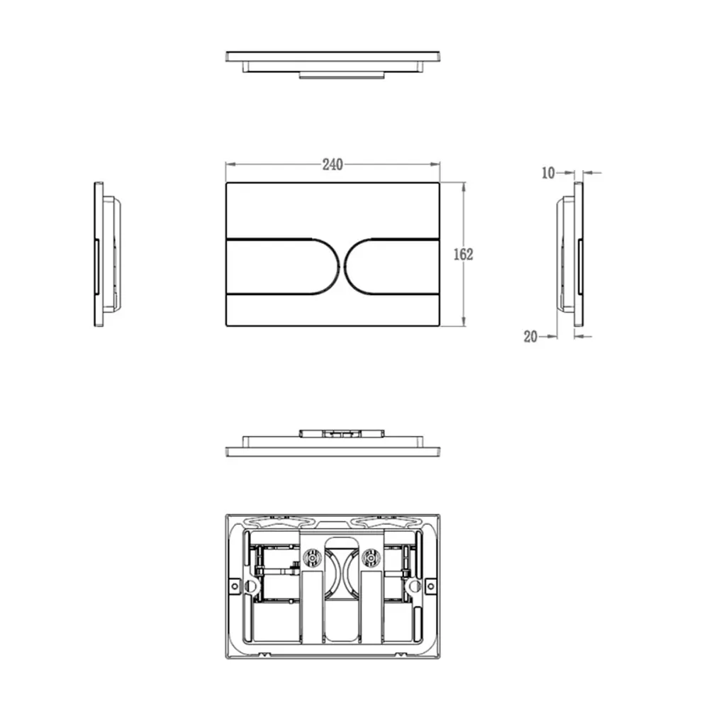 Фото 2 Панель смыва Wonzon & woghand WW-IB233-BGM цвет черный