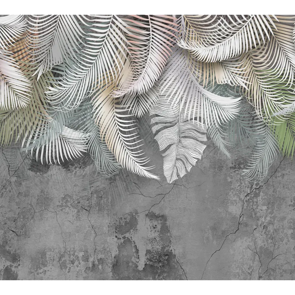 Фото 4 Фотообои флизелиновые Foto Print Пальмовые листья на темно-сером фоне 04-535-А-3-2.7 300x270 см