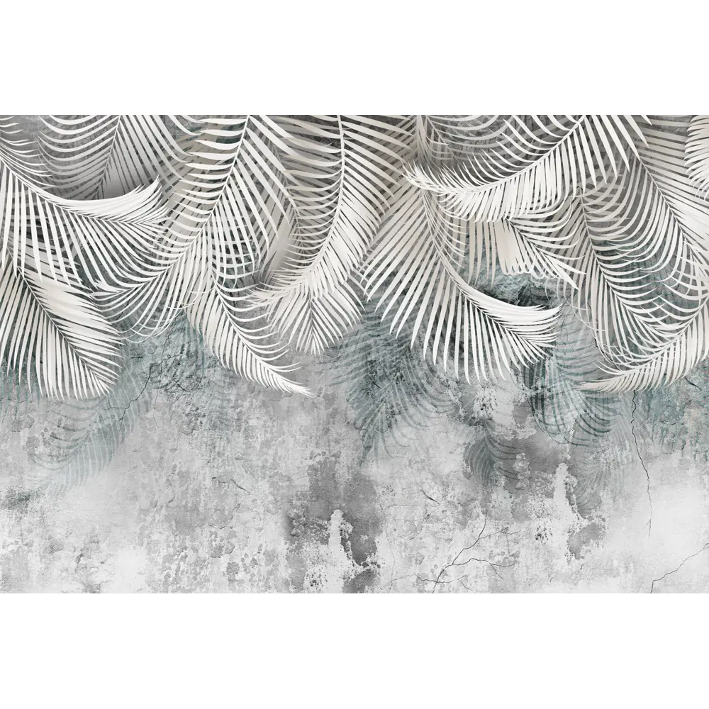 Фото 4 Фотообои флизелиновые Foto Print Пальмовые листья на темно-серой стене 04-537-А-4-2.7, 400x270 см