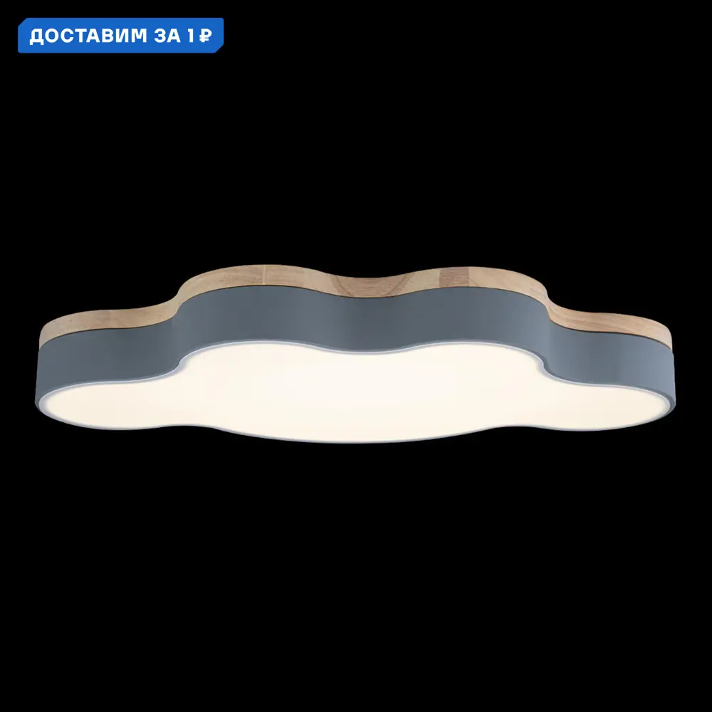 Фото Светильник настенно-потолочный светодиодный Loft It LF_10005_36_Grey Axel 7.8 м² нейтральный белый свет цвет серый/серебристый