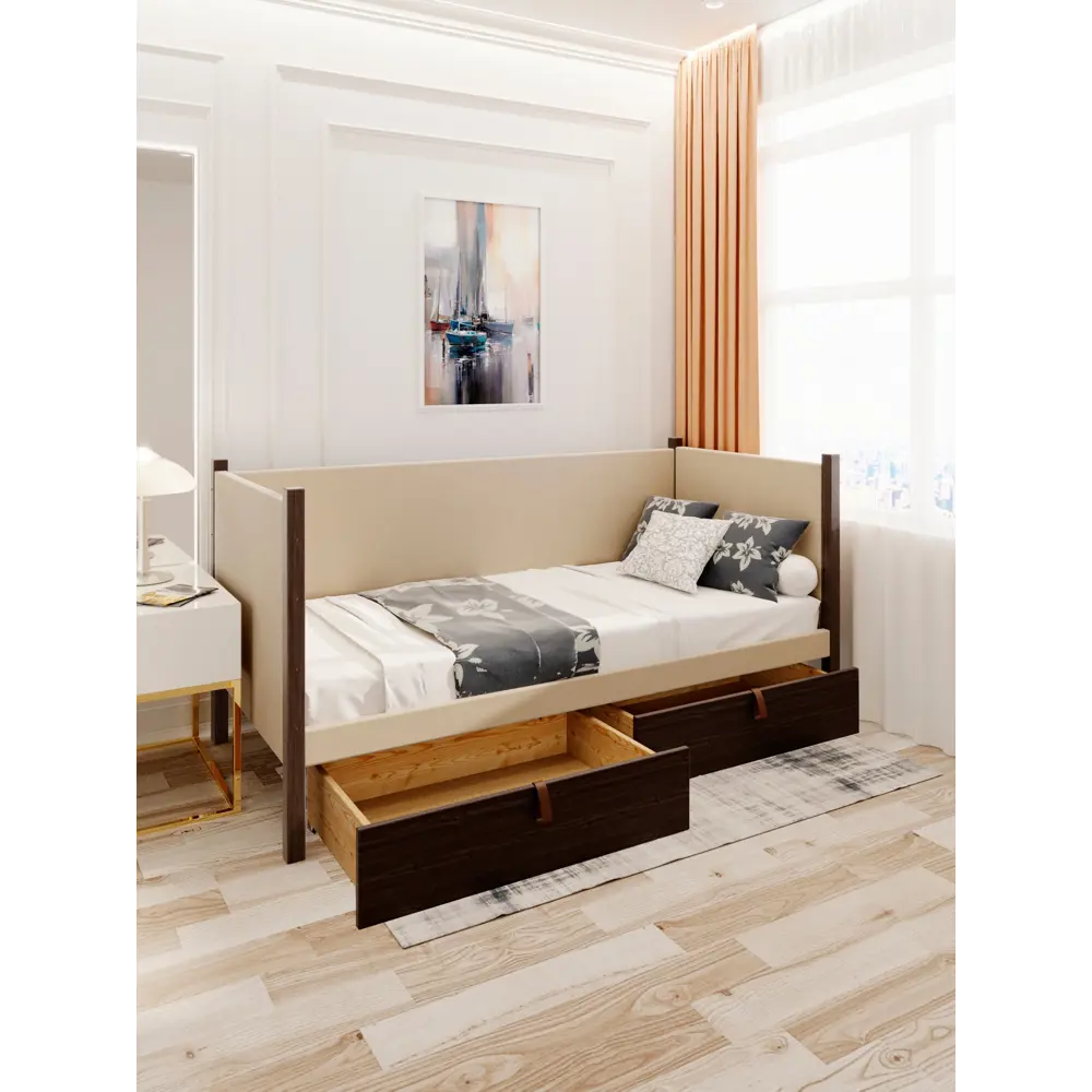 Фото 6 Кровать Solarius Классика 180x80 см бежевый/венге tahta-spin-obiv-rs3-80-180ven-full-2yash Фото 6 Кровать Solarius Классика 180x80 см бежевый/венге tahta-spin-obiv-rs3-80-180ven-full-2yash