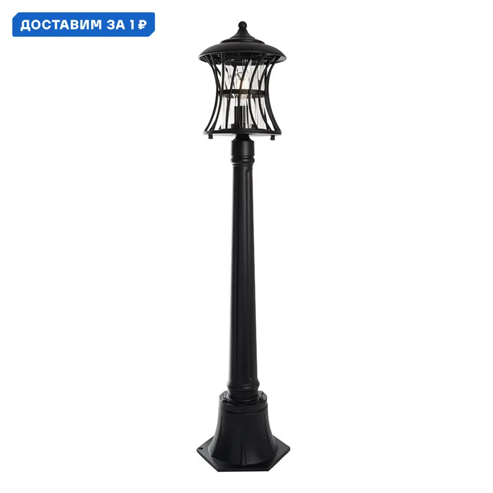 Фото Фонарный столб уличный Feron Pl526 Fe_11621 60 Вт 102.2 см IP44 цвет черный