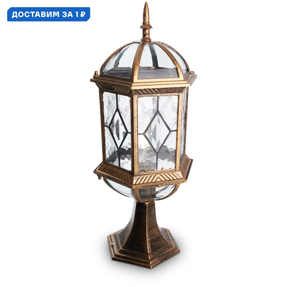 Фото Фонарный столб уличный Feron Pl171 Fe_11339 60 Вт 40 см IP44 цвет золотистый