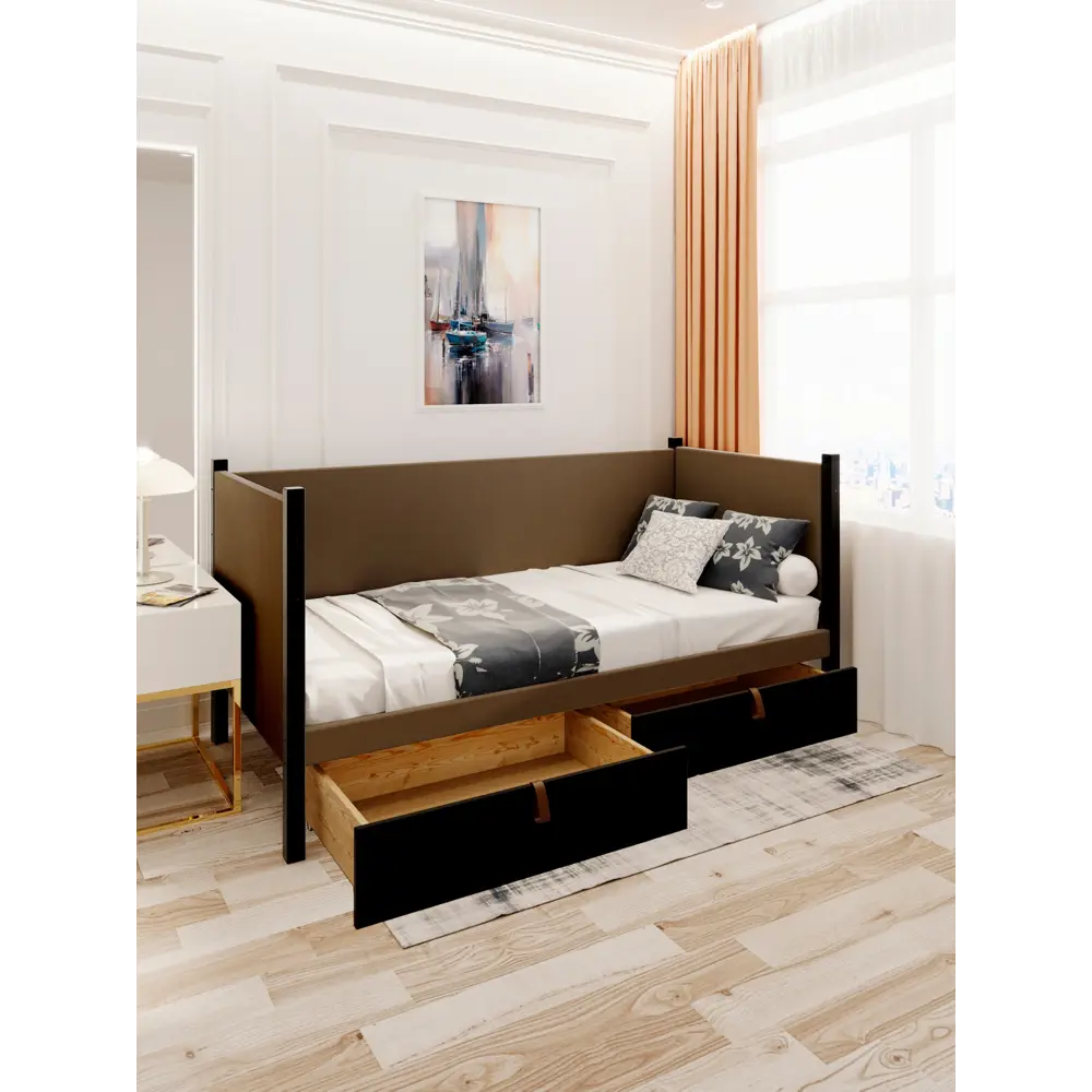 Фото 6 Кровать Solarius Классика 200x100 см коричневый/оникс tahta-spin-obiv-rs9-100-200onix-2yash Фото 6 Кровать Solarius Классика 200x100 см коричневый/оникс tahta-spin-obiv-rs9-100-200onix-2yash