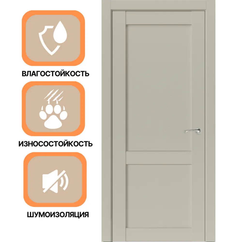 Фото 5 Комплект межкомнатной двери Uberture 11012 глухая 200x70см ПВХ цвет лофт мокко с коробом и наличниками Фото 5 Комплект межкомнатной двери Uberture 11012 глухая 200x70см ПВХ цвет лофт мокко с коробом и наличниками