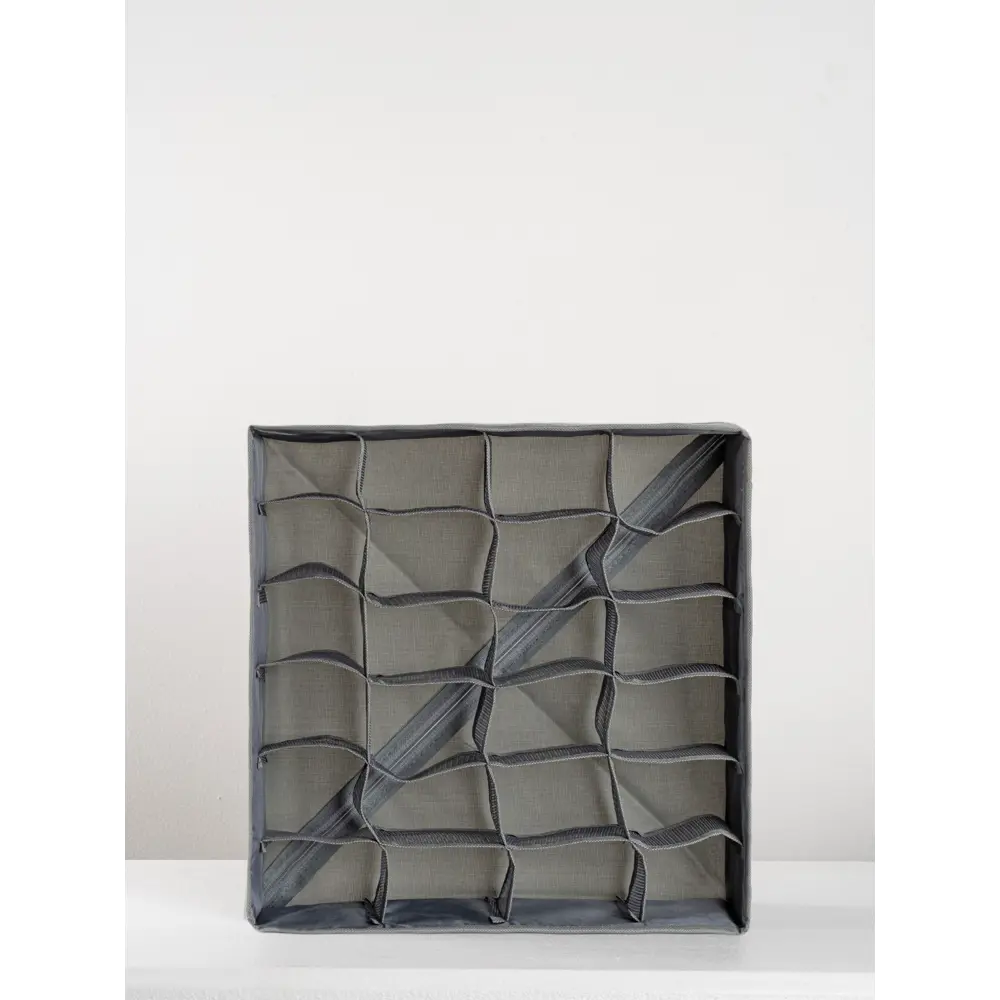 Фото 9 Органайзер для хранения Yiwu 24 ячейки 1 шт 32x10x32 см оксфорд цвет серый