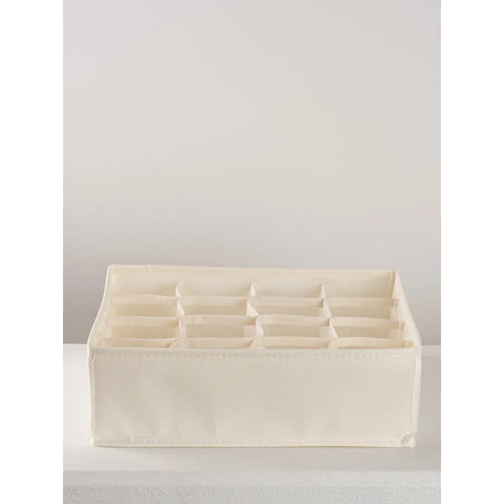 Фото 20 Органайзер для хранения Yiwu 16 ячеек 2 шт 32x10x32 см оксфорд цвет бежевый