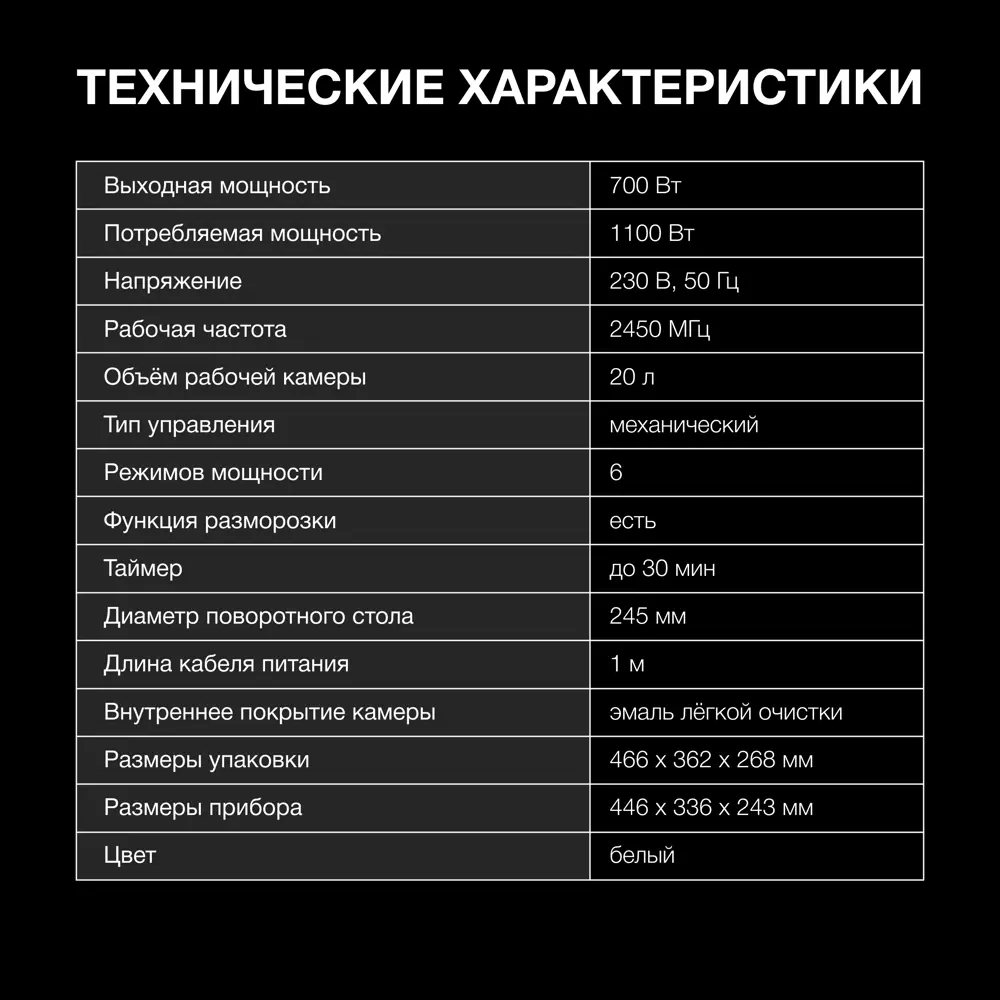 Фото 5 Микроволновая Печь Hyundai HYM-M2097 20л. 700Вт белый