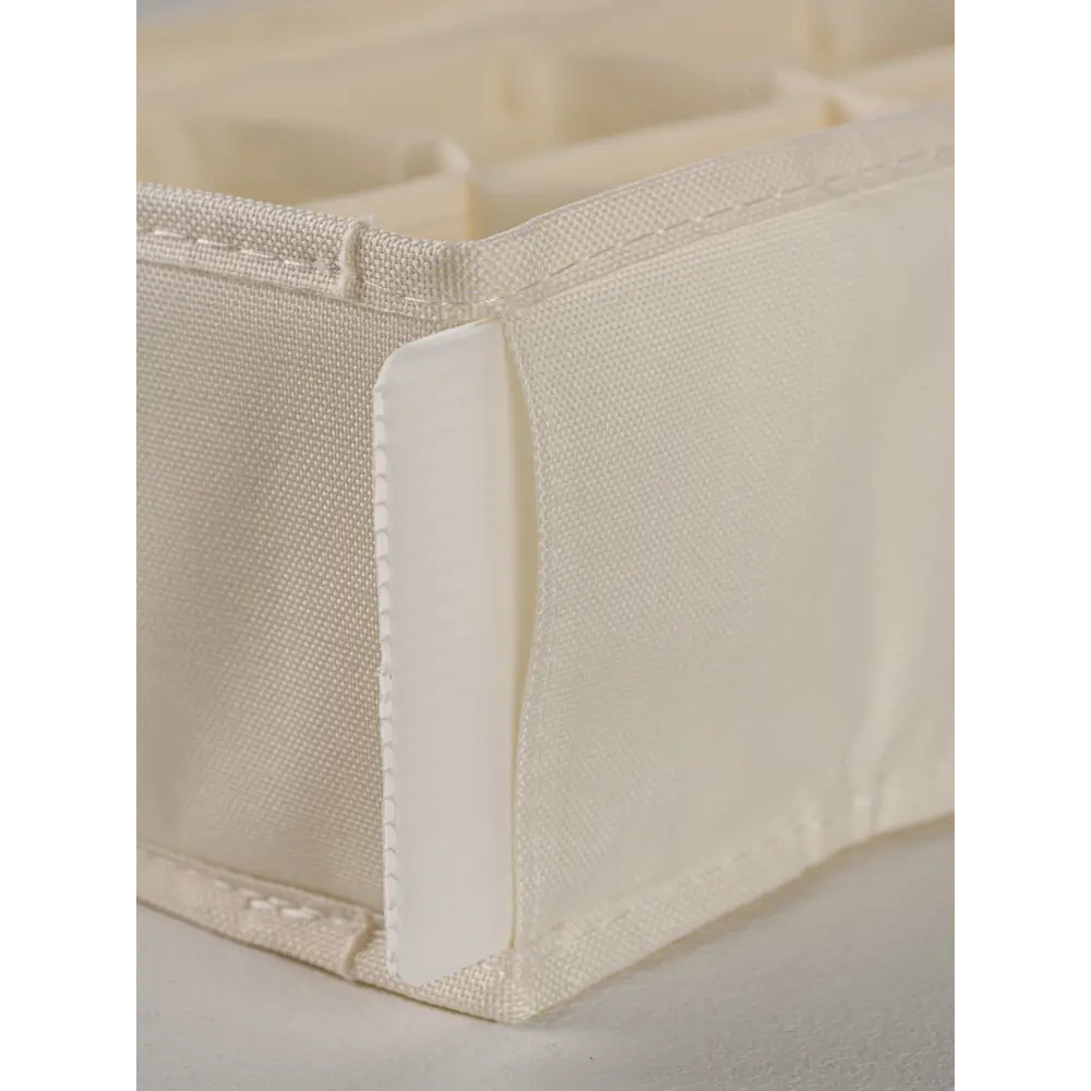 Фото 17 Органайзер для хранения Yiwu 8 ячеек 2 шт 15x10x32 см оксфорд цвет бежевый